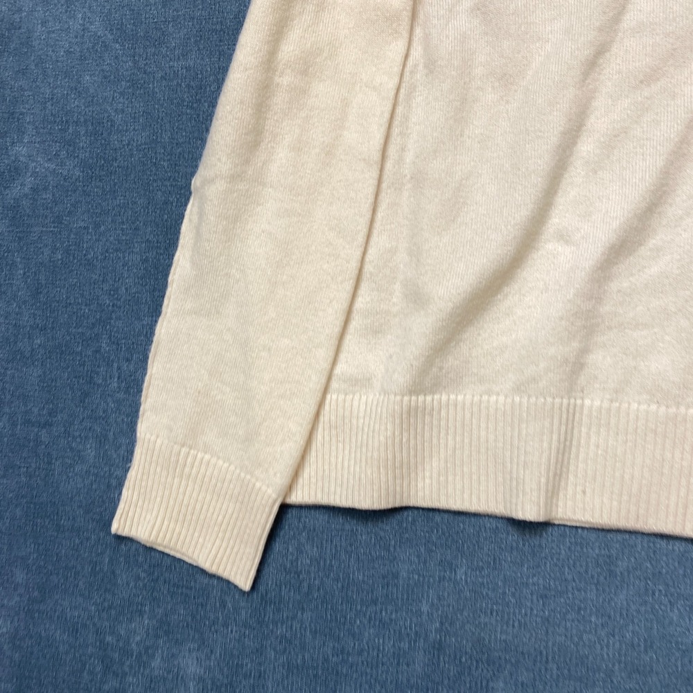 Tomorrowland Tricot Cashmere Sweater Men XS Knitted Off White Crew Neck Pullover - Picture 10 of 13